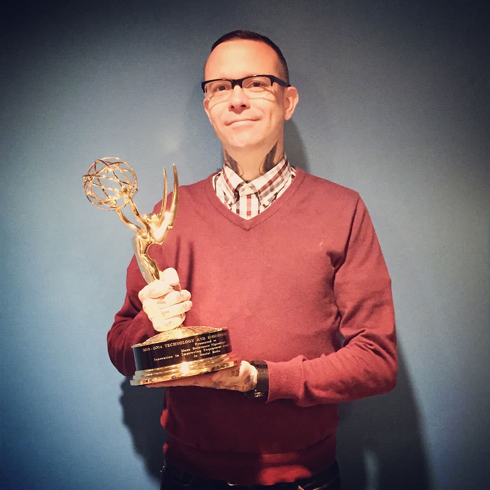 2013–2014 Technology and Engineering Emmy Award presented to Mass Relevance (Spredfast) for Innovation in Engaging Experiences in Social Media