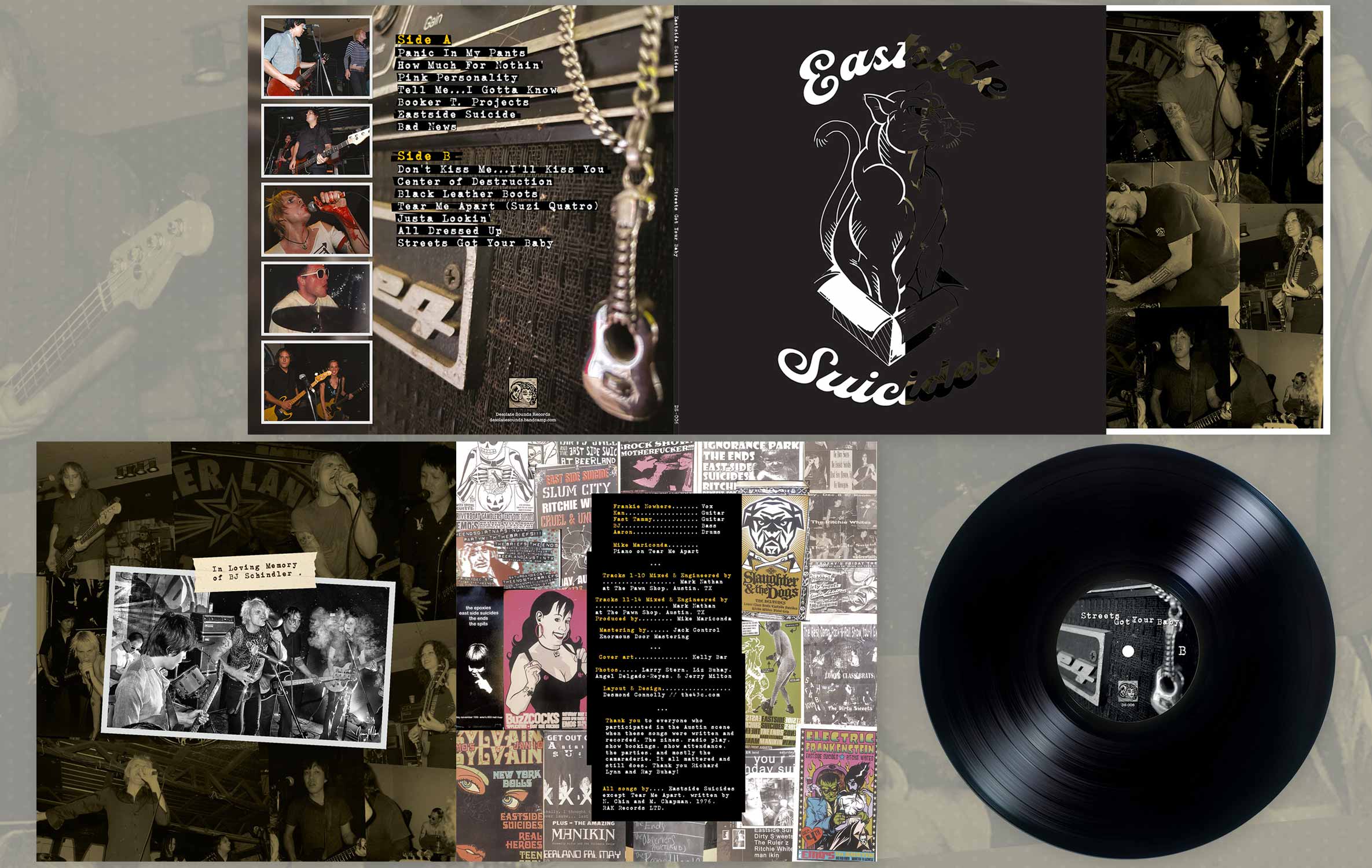 Eastside Suicides – Streets Got Your Baby LP packaging